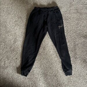 YoungLA Black Script Logo Jogger Sweatpants